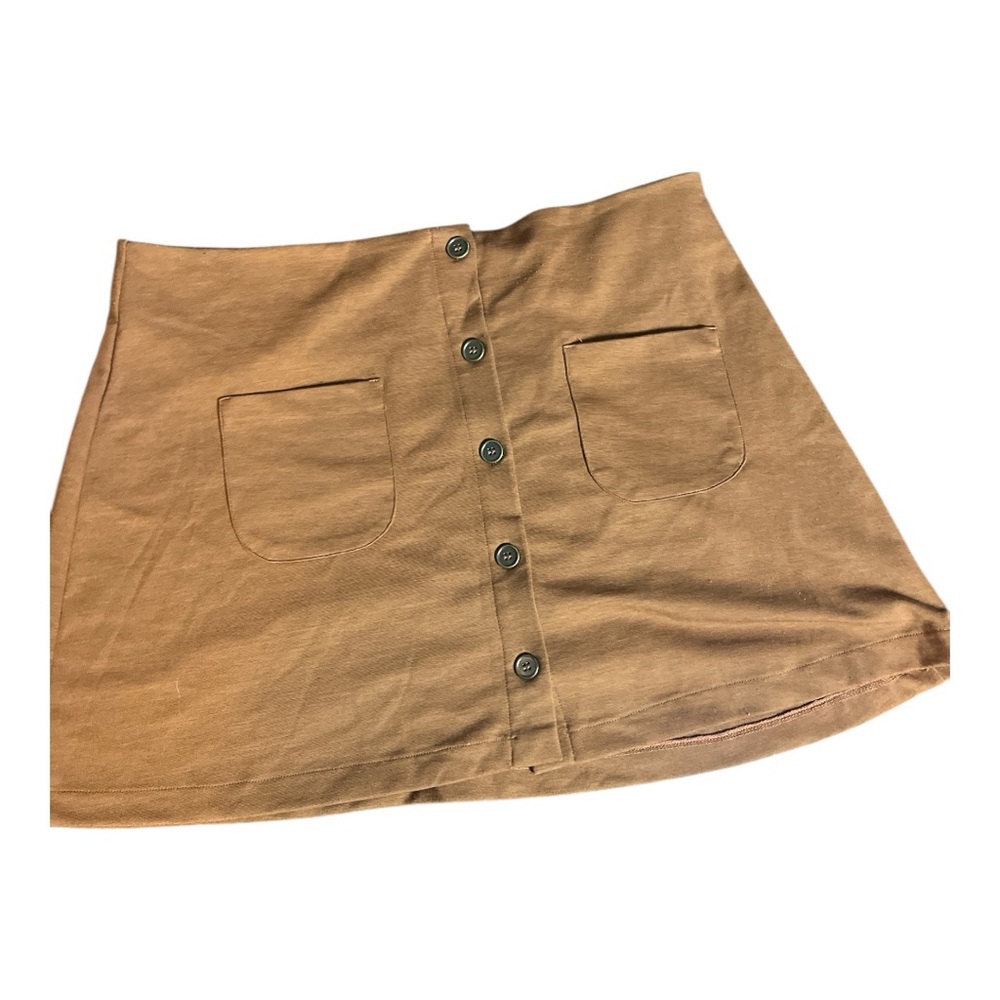 Rue21 Brown A-Line Skirt with Button Detail